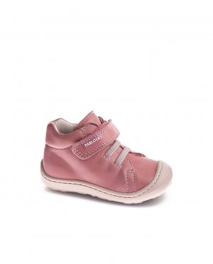 Высокие кроссовки для маленьких девочек в форме шлема с застежкой на липучки и резинками , розовый Pablosky