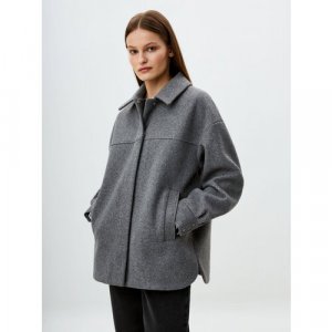 Пальто , размер S INT, серый Sela. Цвет: серый/серый меланж