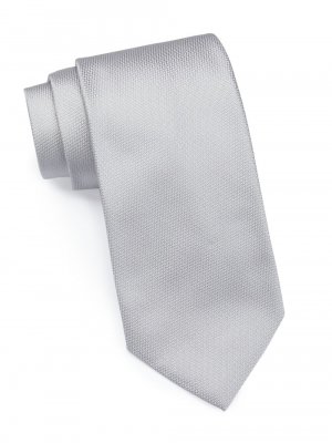 Формальный шелковый галстук , серый Isaia