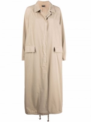 Cotton straight-cut raincoat ASPESI. Цвет: бежевый
