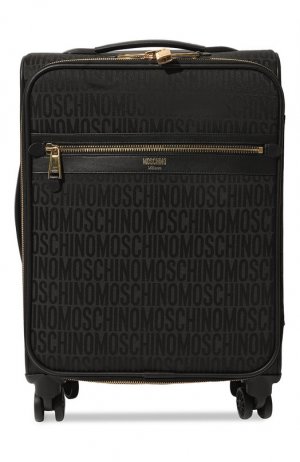 Текстильный чемодан small Moschino. Цвет: чёрный