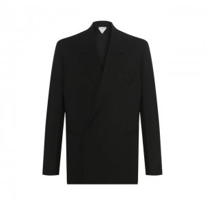 Шерстяной пиджак Bottega Veneta. Цвет: чёрный