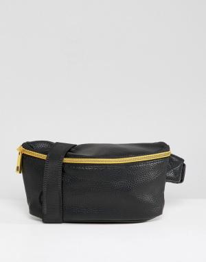 Черная сумка-кошелек на пояс Mi-Pac. Цвет: черный