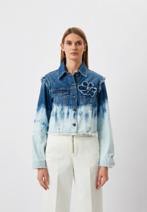 Куртка джинсовая Max&Co LIGUSTRO. Цвет: синий