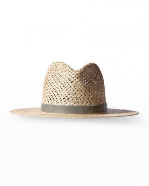 Плетеная соломенная шляпа-федора Otis Janessa Leone Leoné