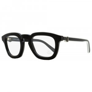 Мужские очки в толстой оправе ML5195 001 Черно-белые 48 мм Moncler