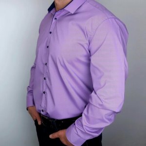 Рубашка , размер S, фиолетовый Fashion Leader. Цвет: фиолетовый