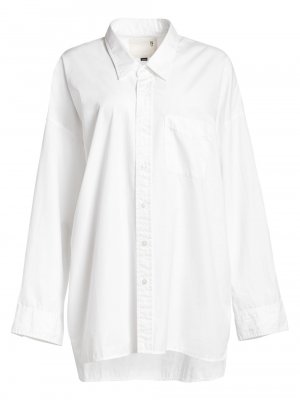 Оксфордская рубашка с вырезом под горло, белый R13