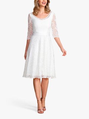 Arabella Свадебное платье из кружева с цветочным принтом, цвет слоновой кости Alie Street