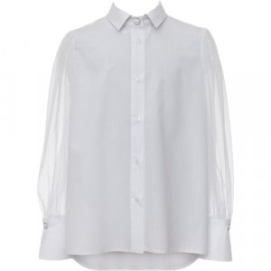 Школьная рубашка , размер 158, белый SLY. Цвет: белый