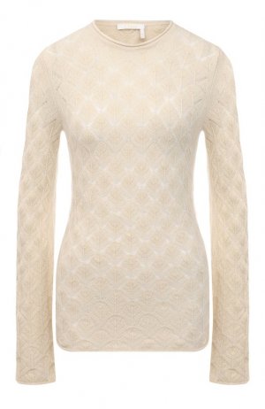 Кашемировый пуловер Chloé. Цвет: кремовый