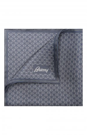 Шелковый платок Brioni. Цвет: серый