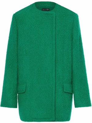 Фетровое пальто Oscar de la Renta. Цвет: зеленый
