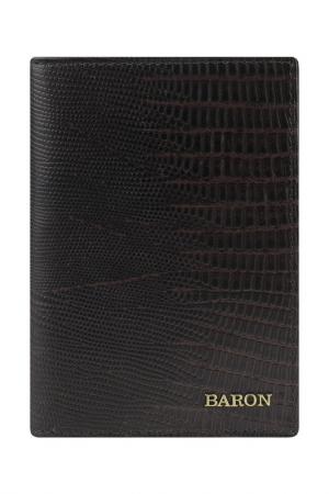 Обложка для паспорта Baron. Цвет: коричневый