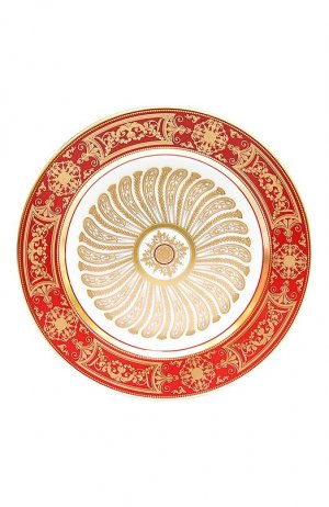 Салатная тарелка Aux Rois Rouge Bernardaud. Цвет: красный