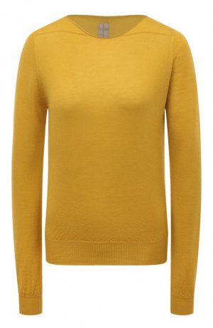 Кашемировый пуловер Rick Owens. Цвет: жёлтый