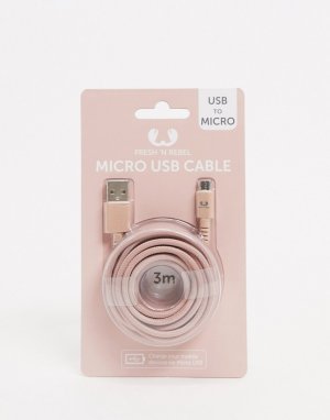 Fresh n Rebel 3m micro cable in dusty pink-Бесцветный