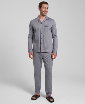 Пижамы (рубашка и брюки) PJ-0017 GREY HENDERSON. Цвет: серый