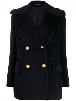 Двубортное пальто-пиджак Tagliatore. Цвет: синий