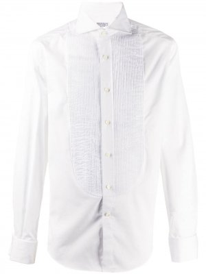 Рубашка с манишкой и длинными рукавами Brunello Cucinelli. Цвет: белый