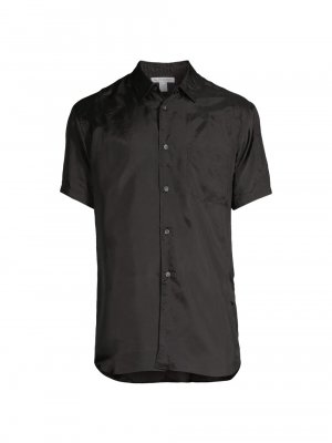 Рубашка с короткими рукавами и пуговицами спереди Comme des Garcons SHIRT, черный Garçons Shirt
