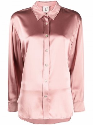 LAutre Chose атласная рубашка с длинными рукавами L'Autre. Цвет: розовый