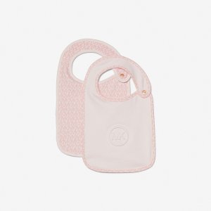 Набор нагрудников для новорожденных, 2 шт, Kids Logo Cotton, светло-розовый Michael Kors