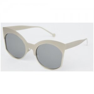 Солнцезащитные очки Borderline KW010-000284 Серебряный Kawaii Factory. Цвет: серый
