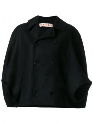 Укороченный пиджак-кейп Marni. Цвет: чёрный