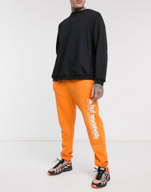 Оранжевые флисовые брюки -Оранжевый HUF