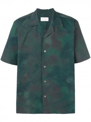 Рубашка с короткими рукавами и пестрым эффектом Aimé Leon Dore. Цвет: зеленый