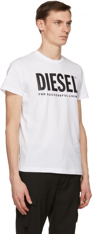 White T-Diego Logo T-Shirt Diesel. Цвет: white100