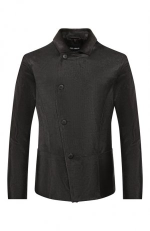 Кожаная куртка Giorgio Armani. Цвет: коричневый