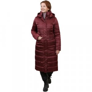 Пальто  зимнее, силуэт полуприлегающий, средней длины, размер 54, красный J-Splash. Цвет: красный/бордовый