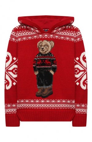 Хлопковый пуловер Polo Ralph Lauren. Цвет: красный