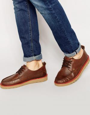 Палубные туфли New England Firetrap. Цвет: коричневый