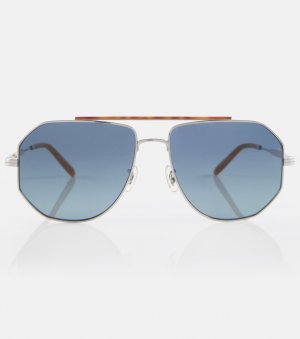 Солнцезащитные очки-авиаторы Moraldo из коллаборации с Oliver Peoples , серый Brunello Cucinelli