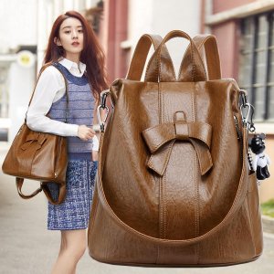 Трендовый противоугонный рюкзак, модный многоцелевой милый рюкзак с бантом, дорожная сумка VIA ROMA