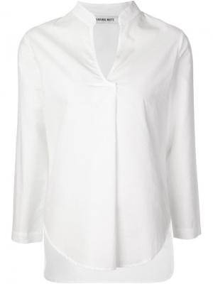Блузка с V-образным вырезом Pace Shaina Mote. Цвет: белый