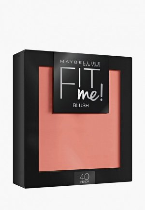 Румяна Maybelline New York FitMe Blush, легкая текстура, оттенок 40, Персик, 4.5 гр. Цвет: прозрачный