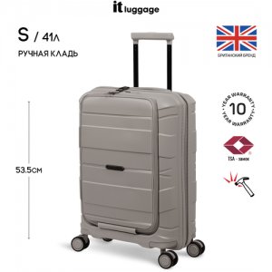 Чемодан на колесах it luggage/маленький размер S-ручная кладь/41л/полипропилен Luggage. Цвет: синий