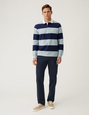 Эластичные брюки чинос обычного кроя больших и высоких размеров , темно-синий Marks & Spencer