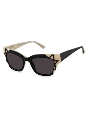Солнцезащитные очки Clubmaster «кошачий глаз» 49MM , черный L.A.M.B.