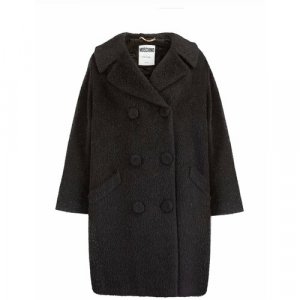 Пальто , средней длины, размер 46, черный MOSCHINO. Цвет: черный
