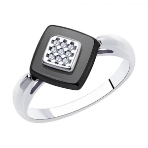 Кольцо из серебра р. 16,5 94-110-01270-1, фианит Diamant
