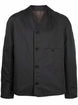 Куртка без воротника Lemaire. Цвет: серый