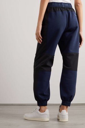 LACOSTE спортивные брюки из смесового хлопкового джерси со вставками рипстопа, военно-морской