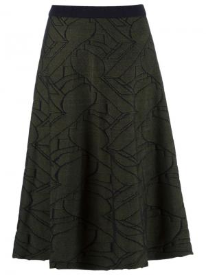 High-waisted knit skirt Gig. Цвет: зелёный