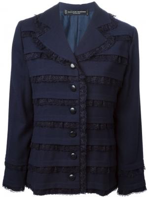 Пиджак с кружевными вставками Jean Louis Scherrer Pre-Owned. Цвет: синий