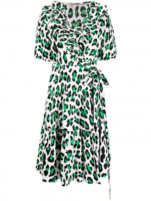Платье Hirata с леопардовым принтом DVF Diane von Furstenberg. Цвет: белый